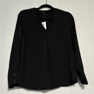 Banana Republic Black Long Sleeve Blouse